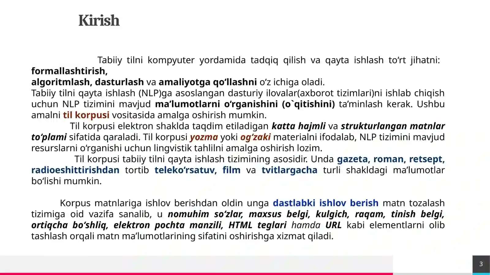 Korpus lingvistikasining rivojlanishi 3