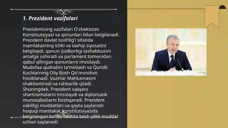 O‘zbekiston Respublikasi prezidenti vakolatlari 3