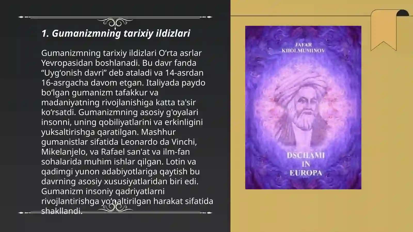 Gumanizmning tarixiy ildizlari 3