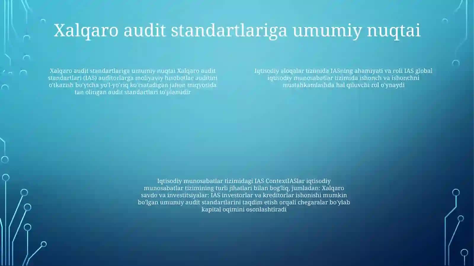 Iqtisodiy Munosabatlar Tizimida Auditning Xalqaro Standartlari O'Rni Va Ahamiyati 3