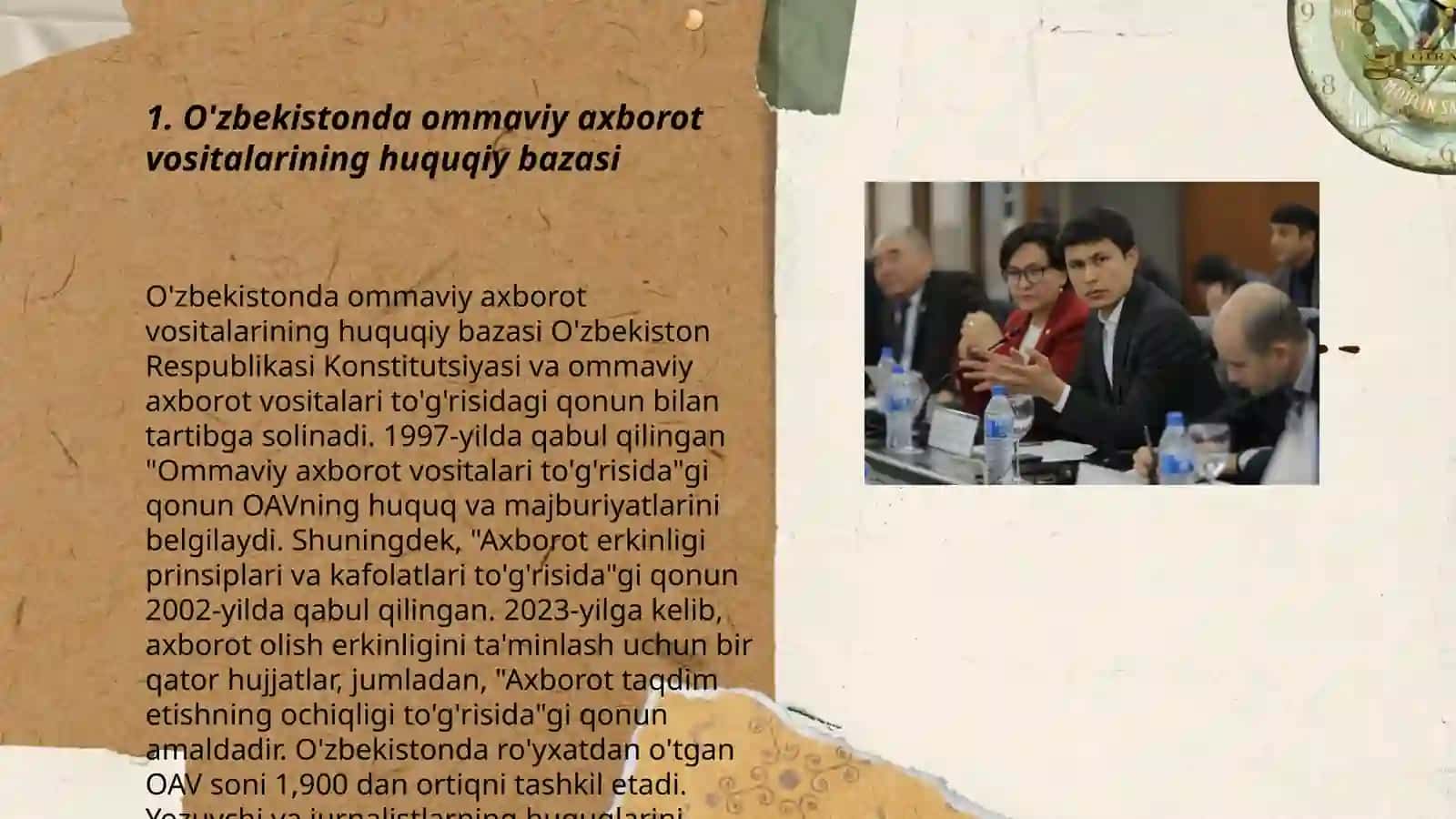 O'zbekistonda ommaviy axborot vositalarining huquqiy bazasi 3
