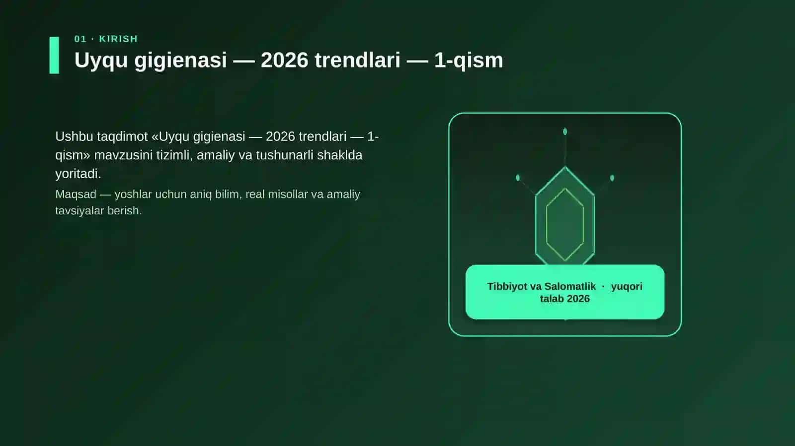 Uyqu gigienasi — 2026 trendlari — 1-qism 3