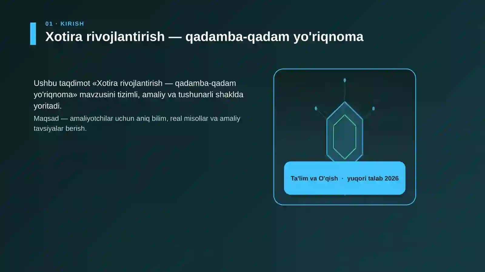 Xotira rivojlantirish — qadamba-qadam yo'riqnoma 3