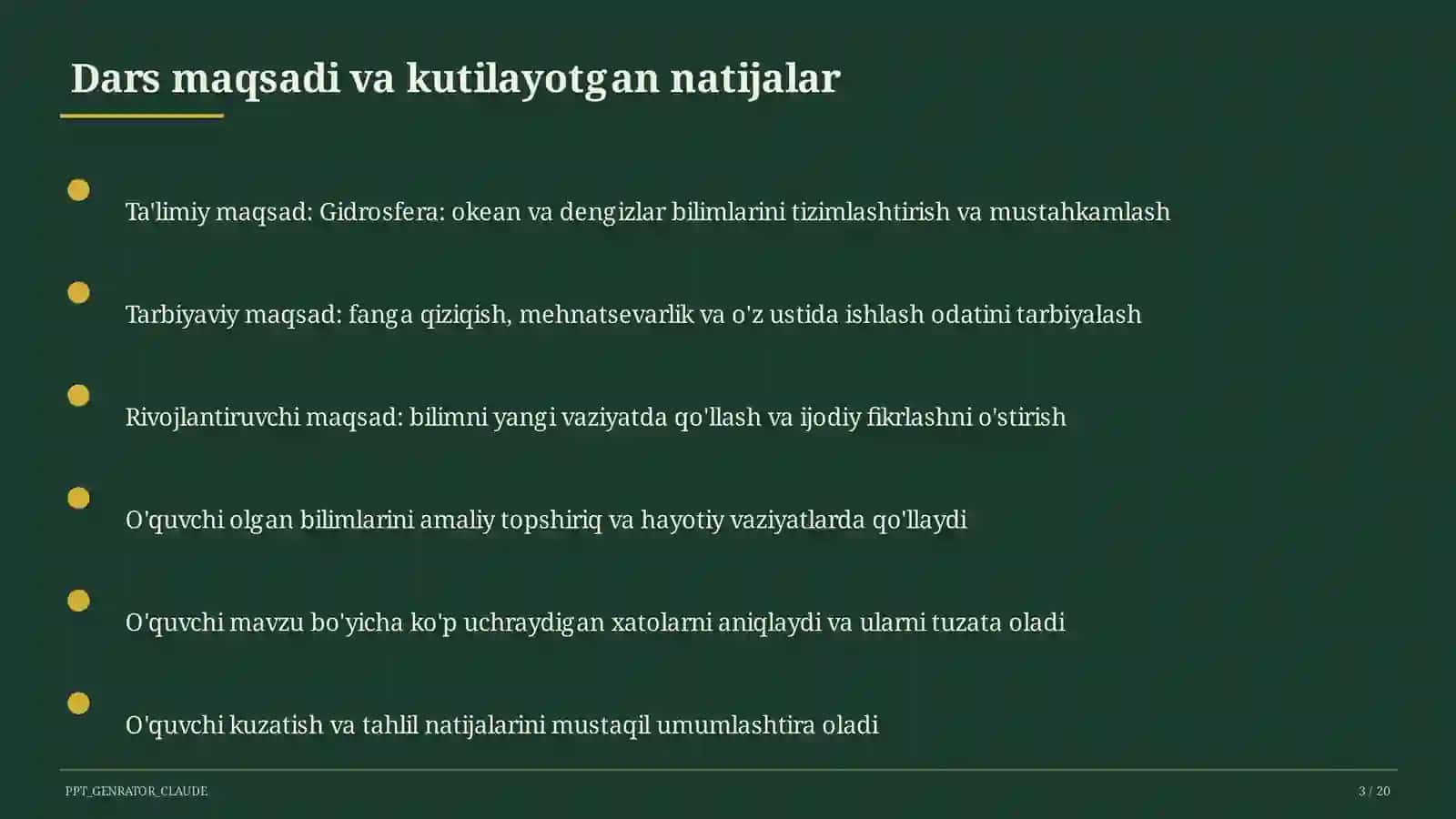 Gidrosfera: okean va dengizlar (6-sinf) 3