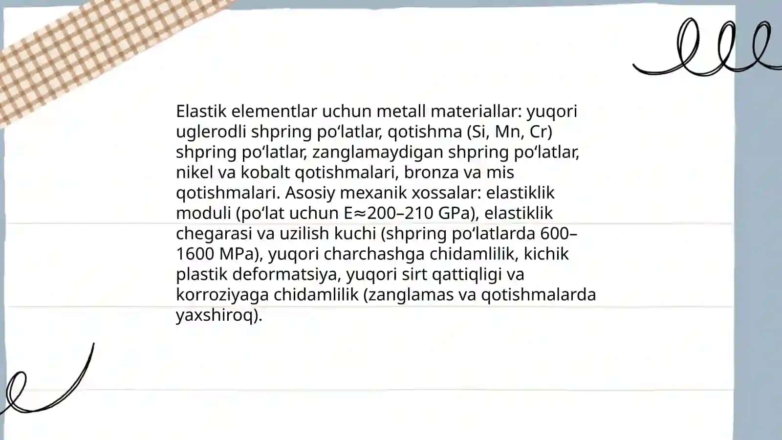 Elastik Elementlar Materiallari 3