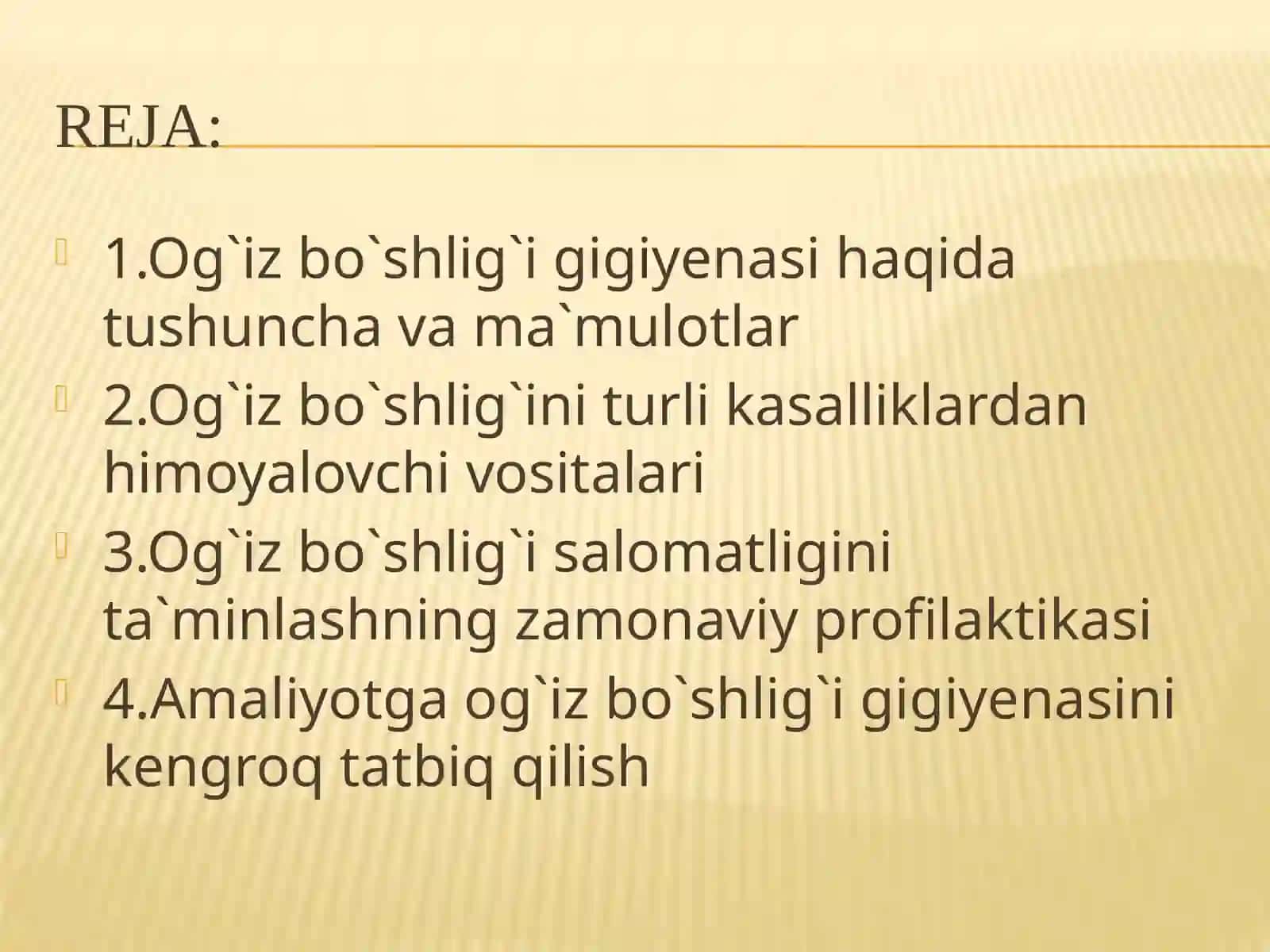 Og`izbo`shlig`igiyenasi 3