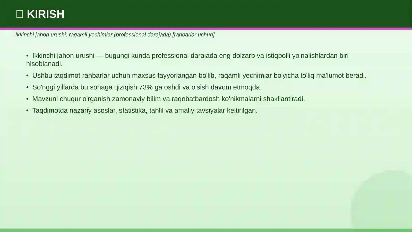 Ikkinchi jahon urushi: raqamli yechimlar (professional darajada) [rahbarlar uchun] 3