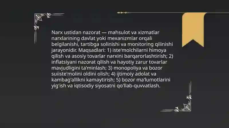 Narx ustidan nazorat 3