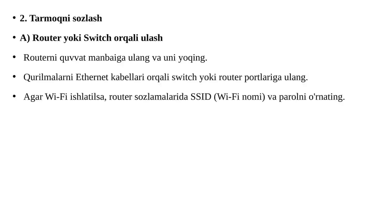 Localtarmoqhosilqilishvaundamalumotalmashish 3