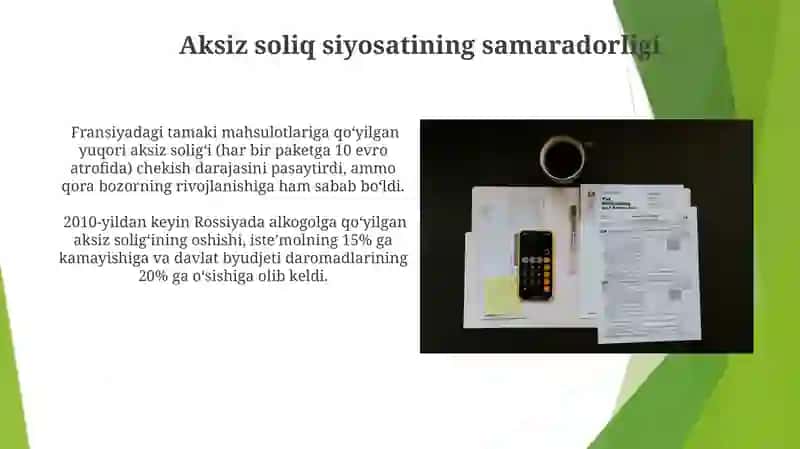 Aksiz soliq stavkalarining iqtisodiy ta'siri 3