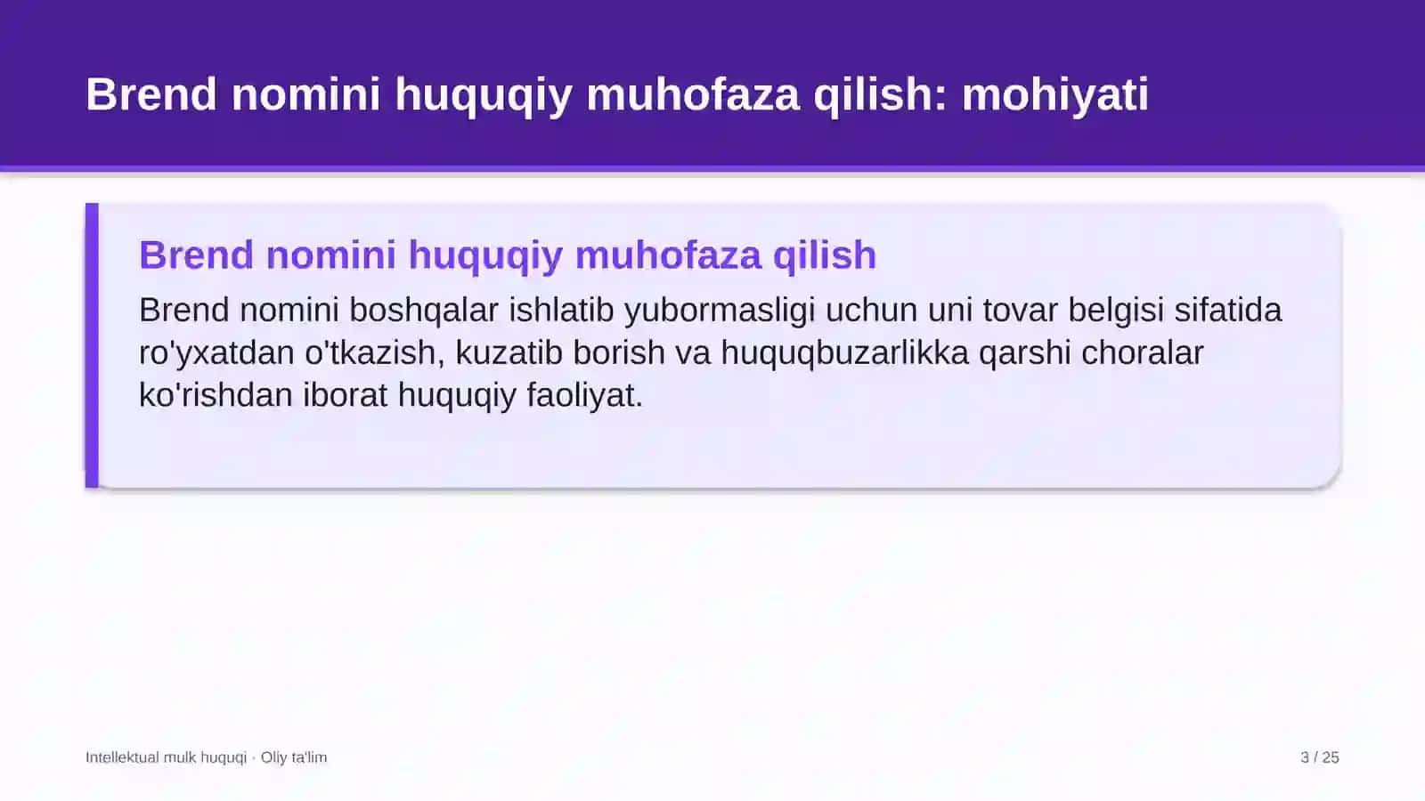 telekommunikatsiya kompaniyalarida brend nomini huquqiy muhofaza qilish 5453 3