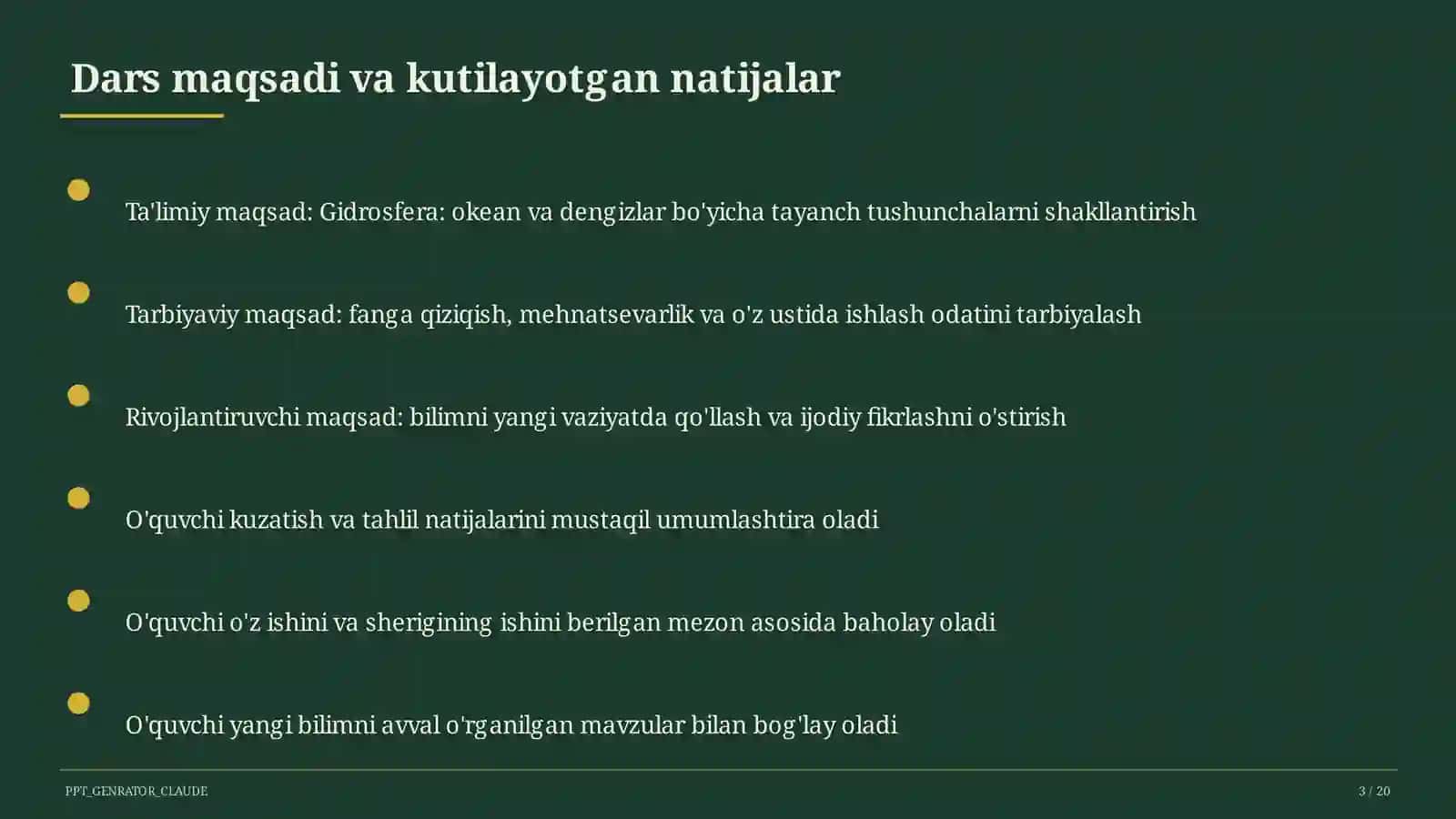 Gidrosfera: okean va dengizlar (6-sinf) 3