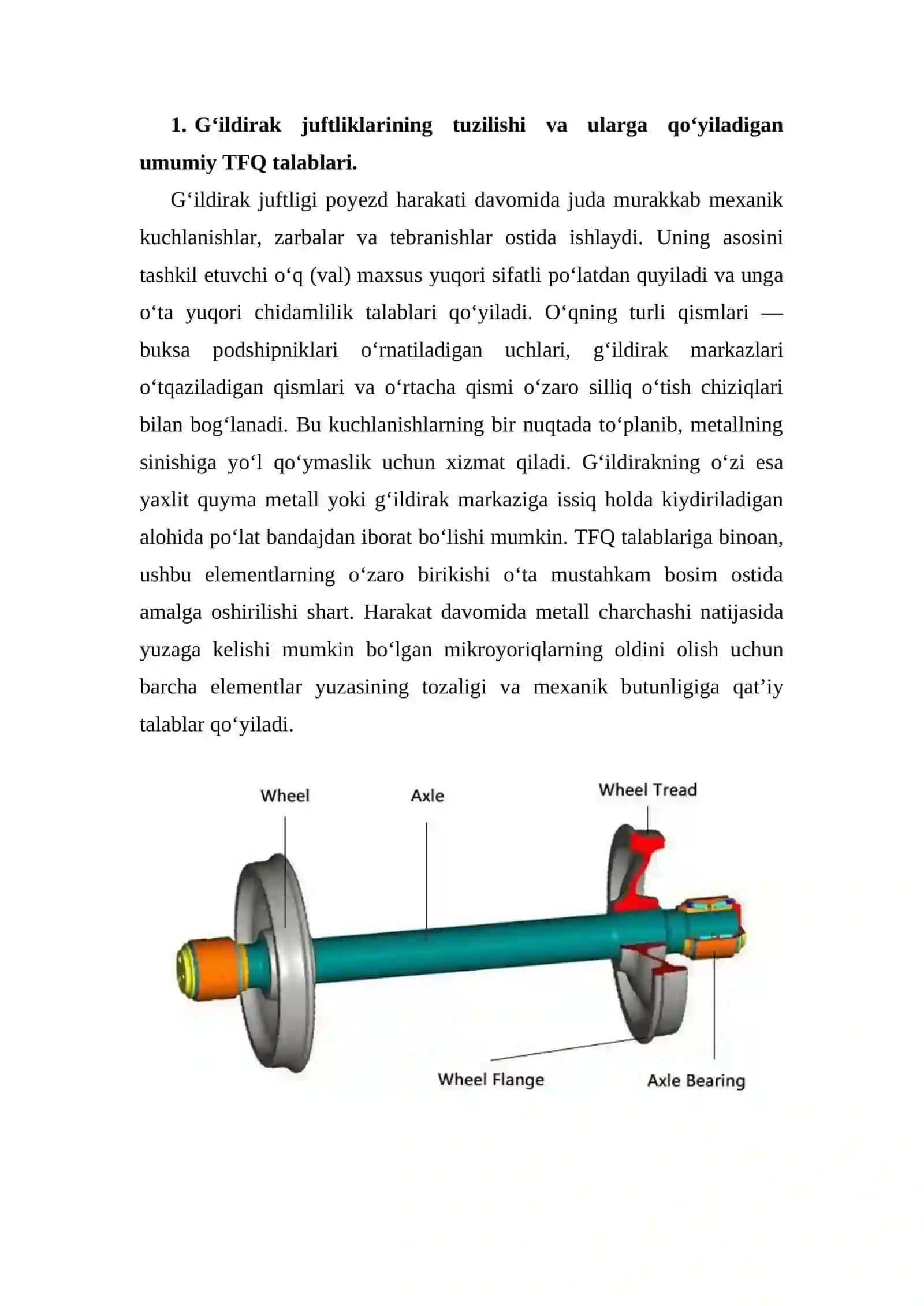Gʻildrak juftliklariga texnik foydalanish qoidalari 3