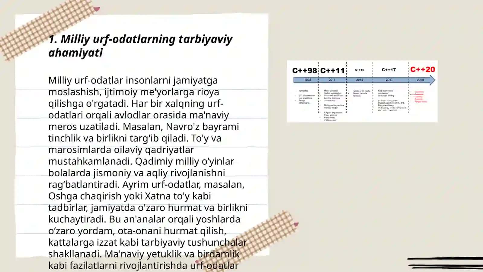 Xalq pedagogikasida milliy urf-odatlar, an'analar, udumlar, bayramlar va marosimlarning tarbiya vositasi sifatidagi o'rni 3