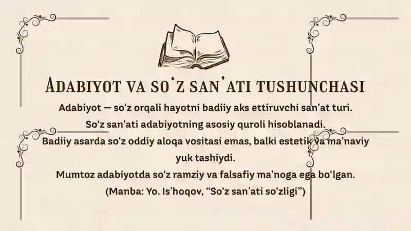 Adabiyot so'z san'ati 3