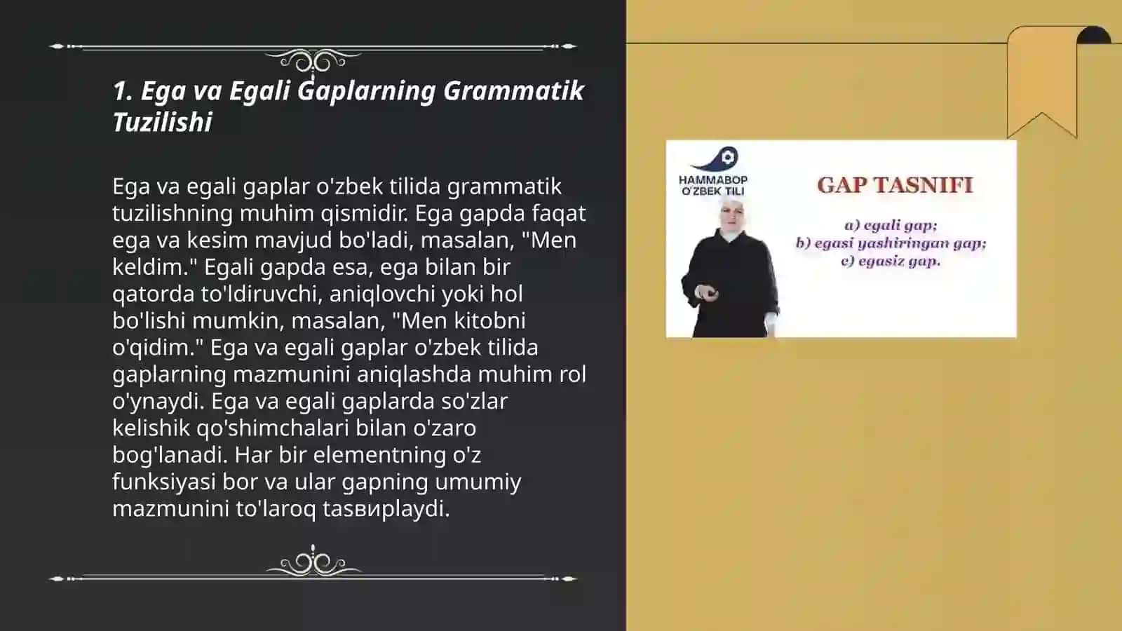 Ega va Egali Gaplarning Grammatik Tuzilishi 3