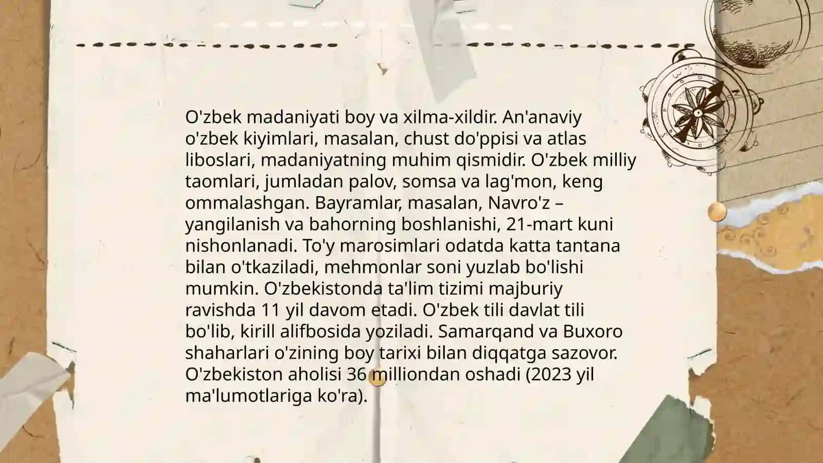 O'zbek madaniyati va an'analari 3