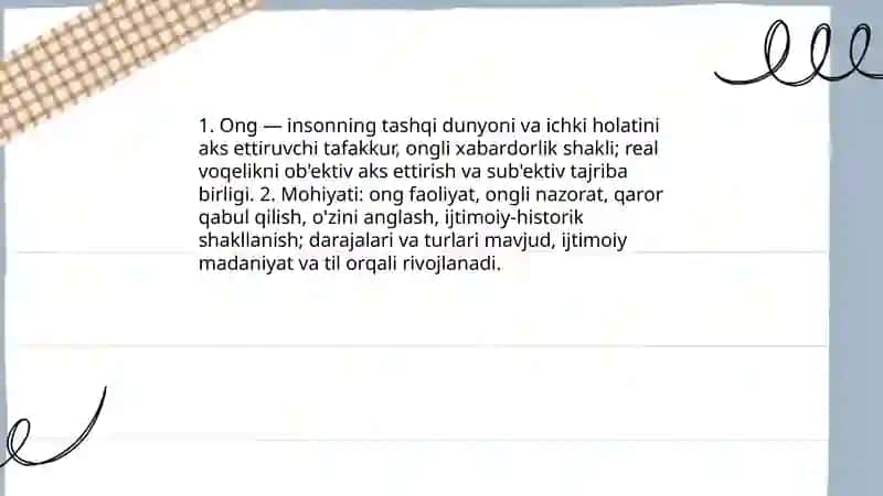 Ong haqida tushuncha va uning xossalari 3