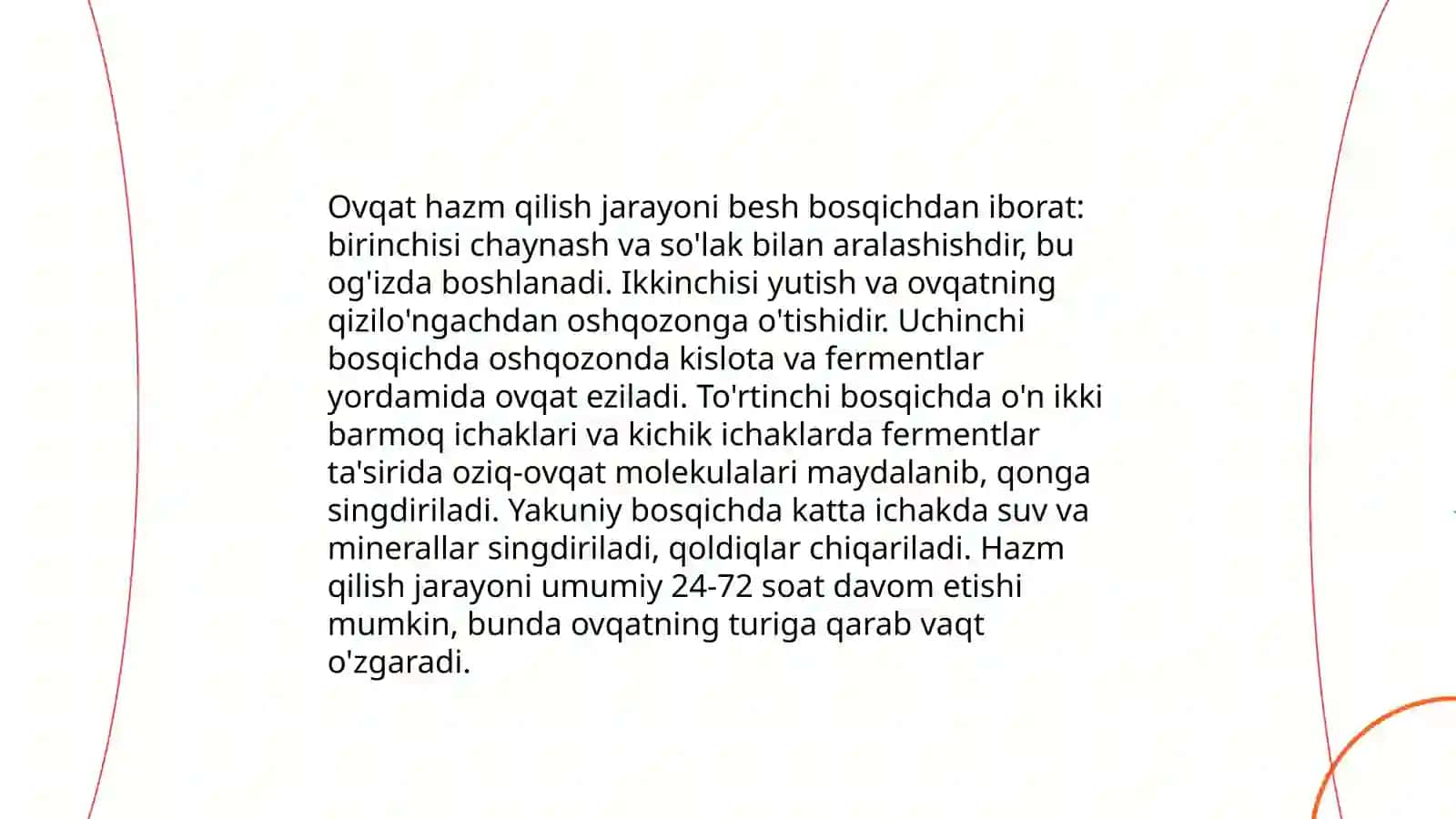 Ovqat hazm qilish sistemasi fiziologiyasi haqida qiziqarli malumotlar 3
