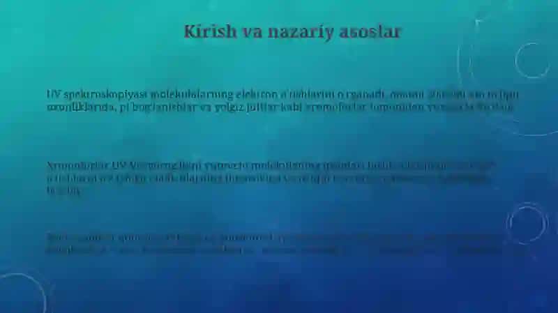 UV spektrlarini hisoblash: Nazariy asoslar va metodlar 3