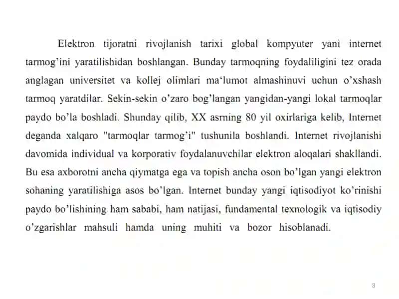 Zamonaviy elektron tijorat bozorining xususiyatlari 3