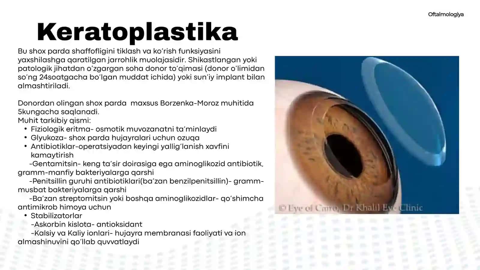 Keratoplastika va uning turlari 3