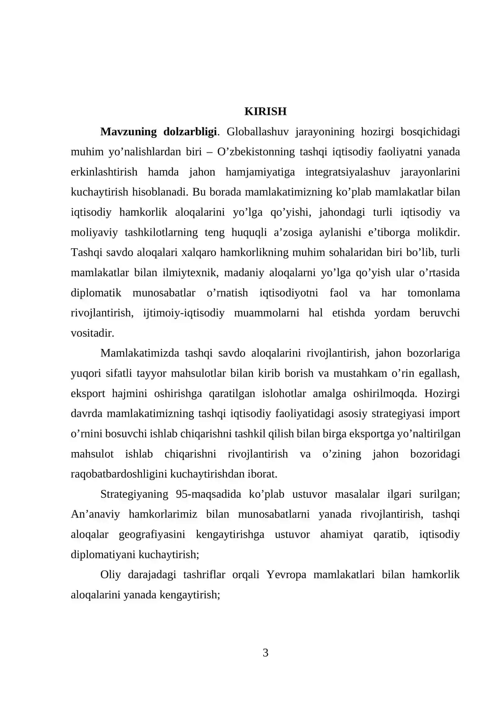 DUNYONING RIVOJLANGAN DAVLATLARI BILAN O‘ZBEKISTON RESPUBLIKASINING IQTISODIY HAMKORLIGI 3