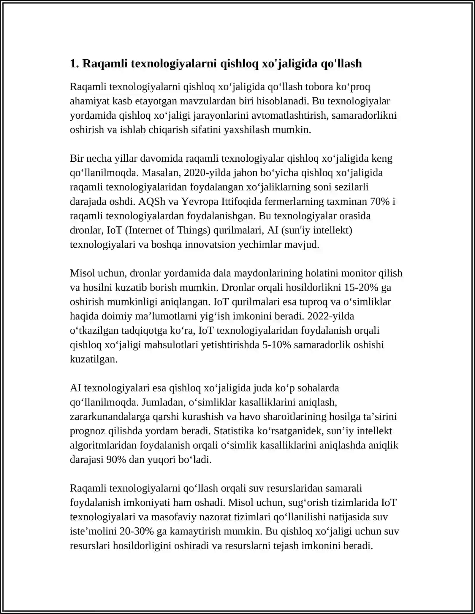 RAQAMLI QISHLOQ XOʻJALIK ISTIQBOLLARI 3