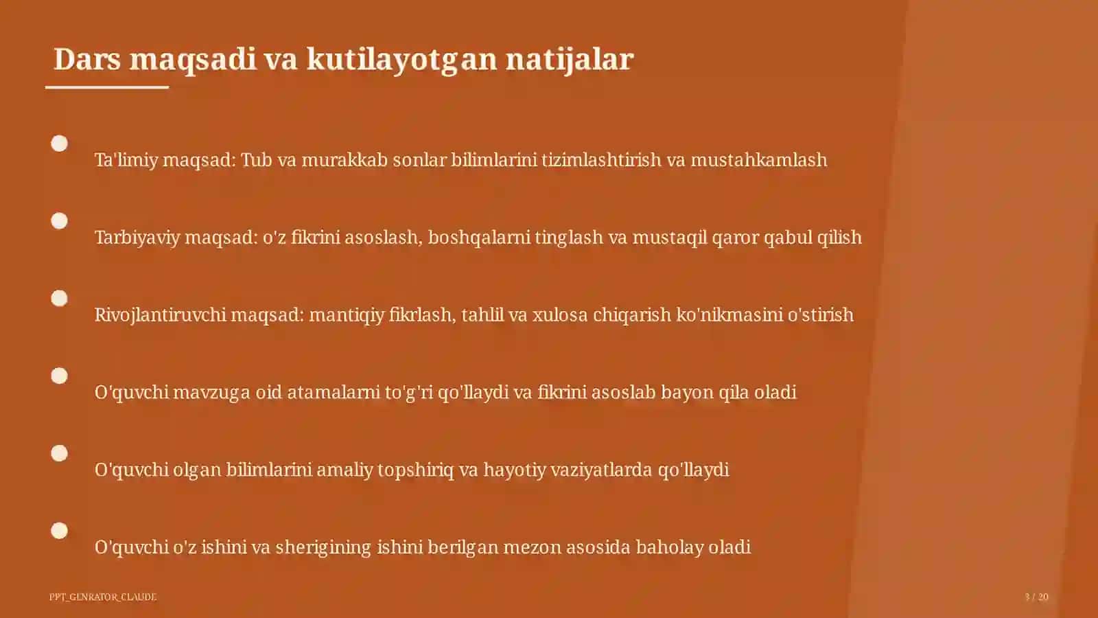 Tub va murakkab sonlar (5-sinf) 3