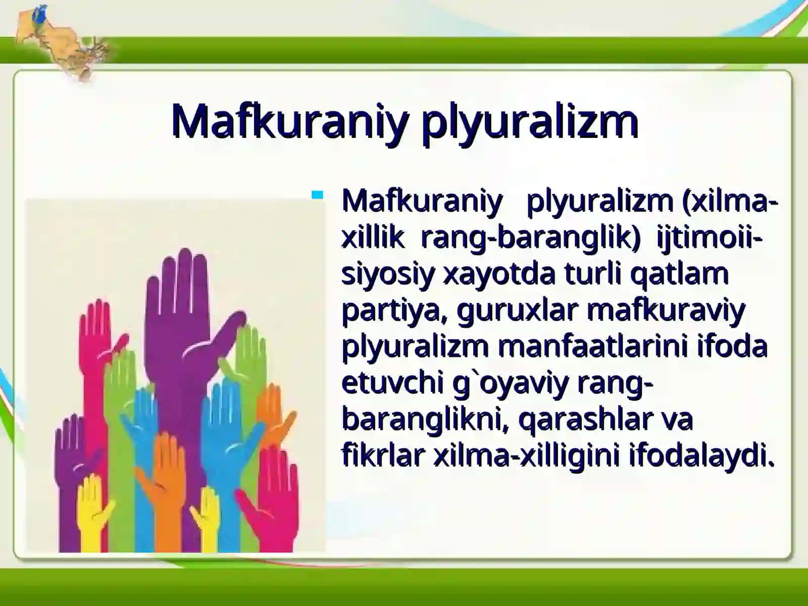 Siyosiy va mafkuraviy xilma-xillik-demokratiya sharti 3