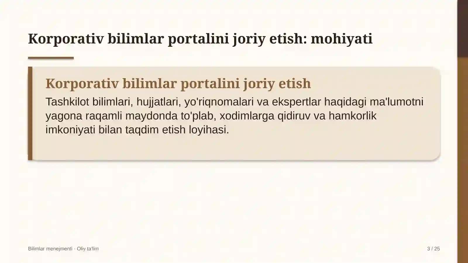 xalqaro tashkilotlarda korporativ bilimlar portalini joriy etish 6969 3
