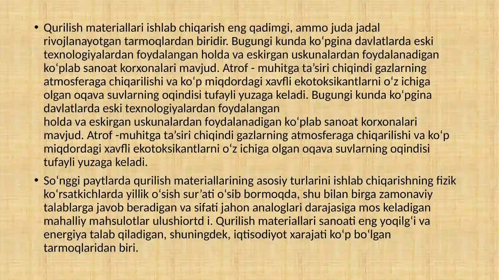 Qurilish jarayonining atrof-muhitga ta'sirini kamaytirish choralari 3