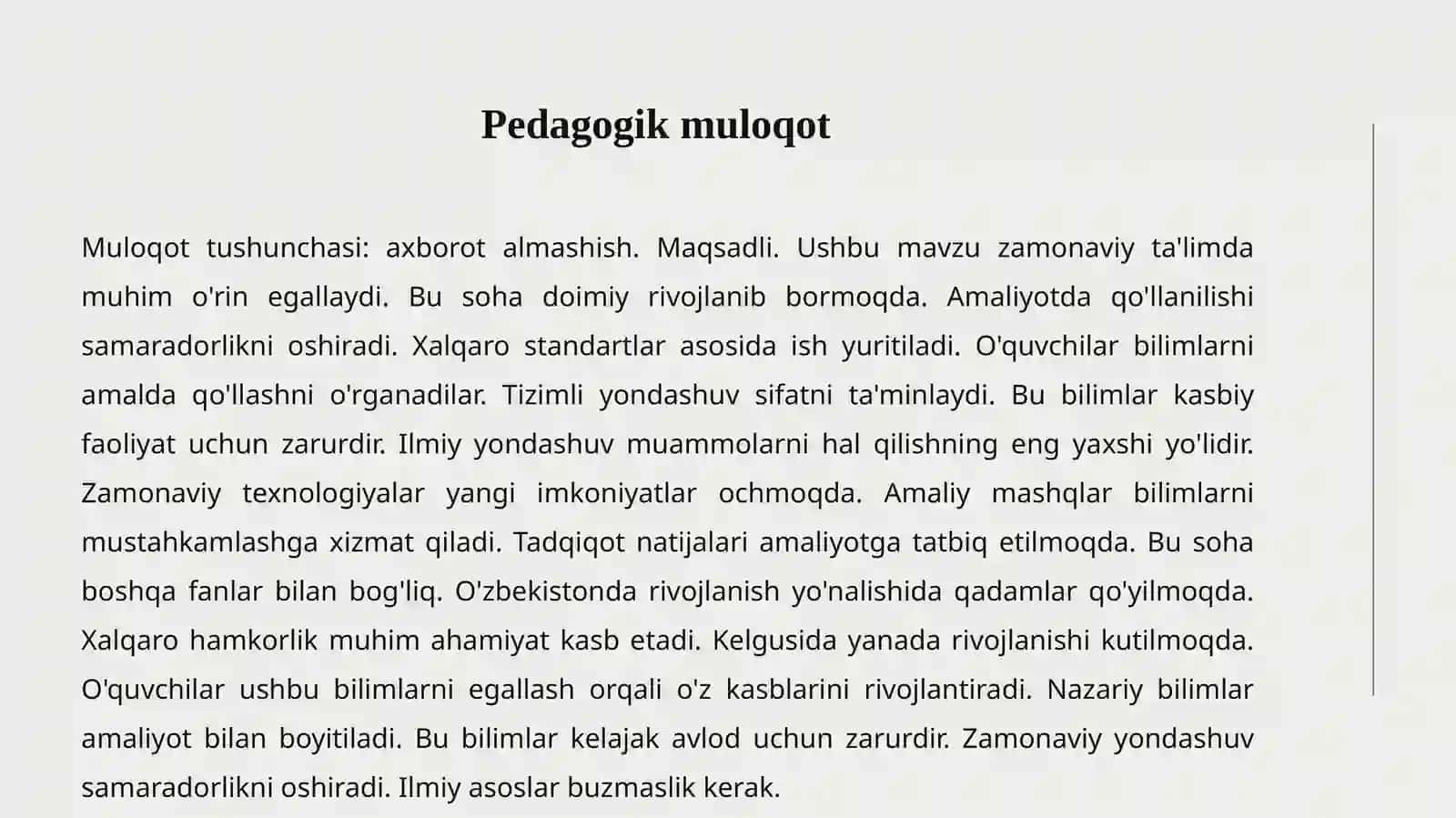 PEDAGOGIK MULOQOT 3