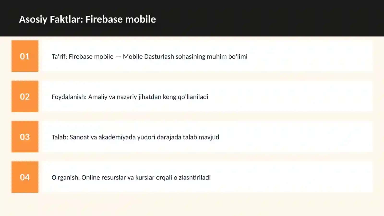 Firebase mobile 3