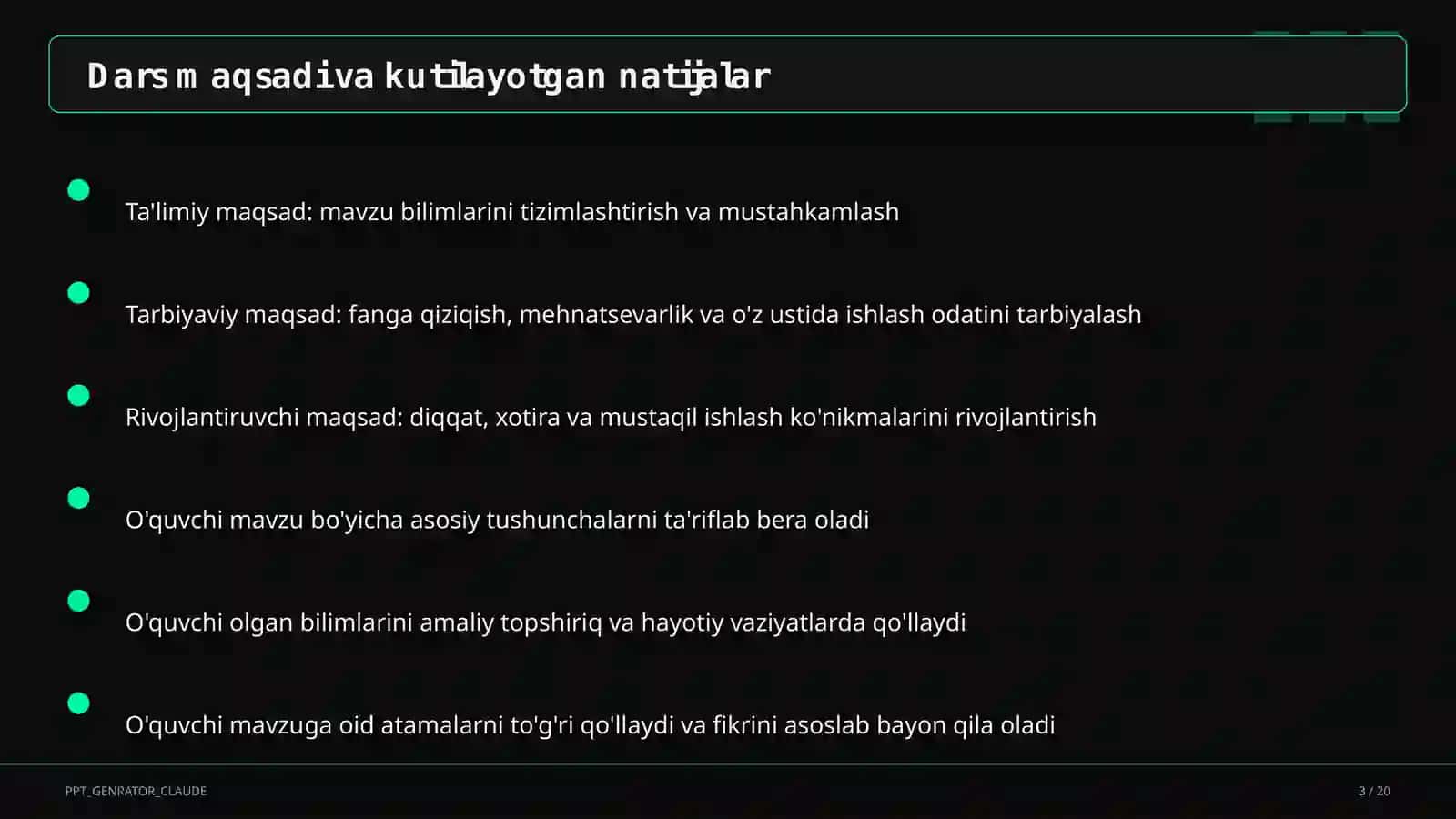 Belgi va harakat bildirgan so'zlar (2-sinf) 3