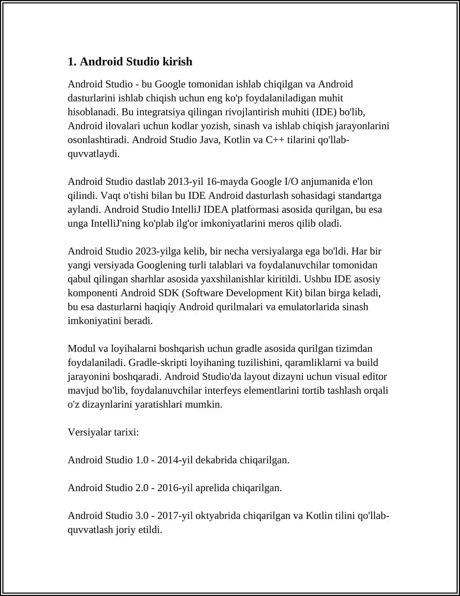 ANDROID STUDIODA LIST 3