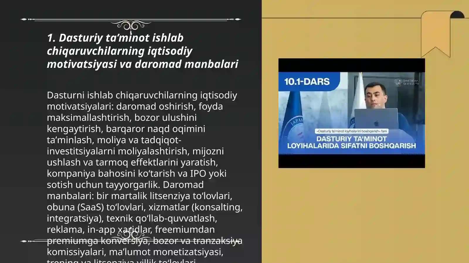 Dasturiy ta'minot ishlab chiqaruvchilarning motivatsiyasi va biznes modellari 3
