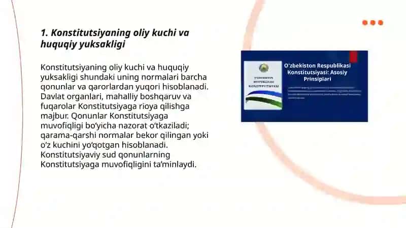 Oʻzbekiston Respublikasi Konstitutsiyasining asosiy tamoyillari 3