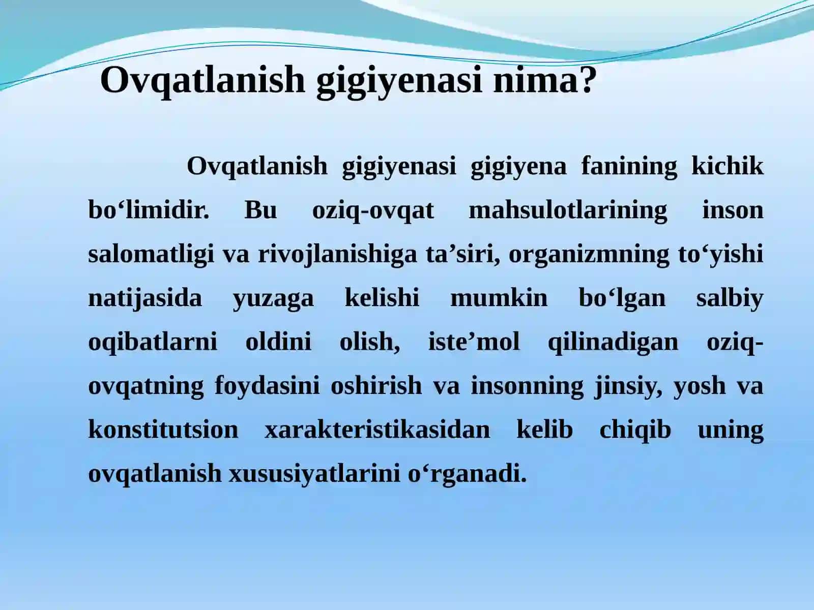 ОVQATLANISH GIGIYЕNASI 3