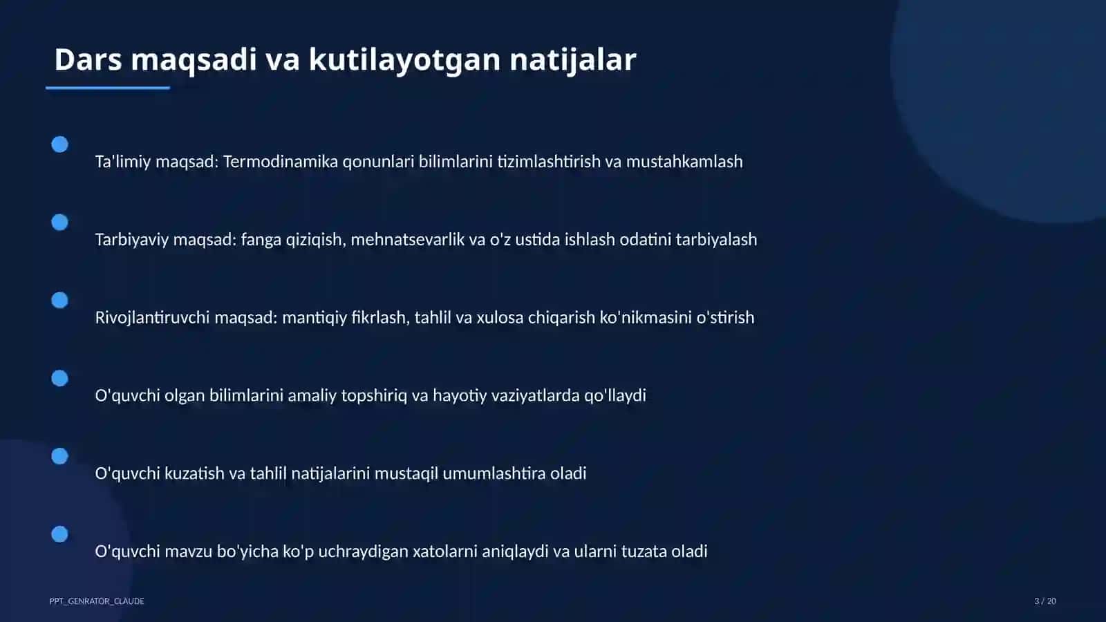 Termodinamika qonunlari (10-sinf) 3