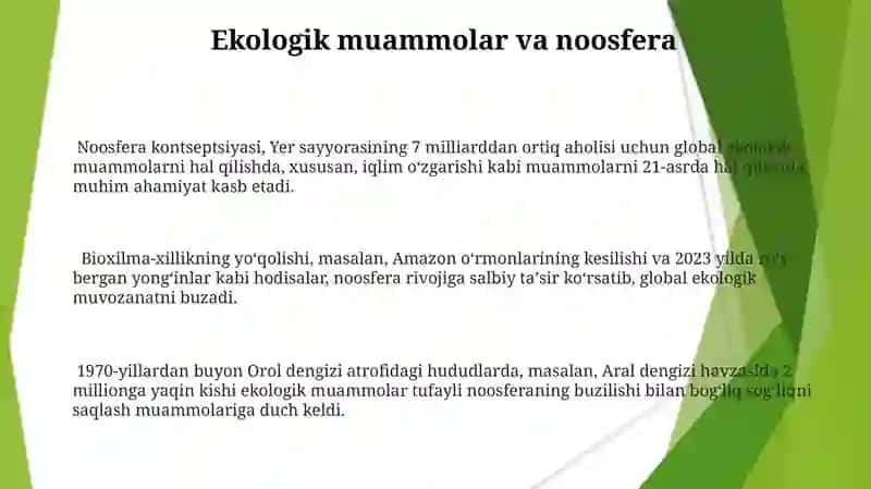 Biosfera haqida tushuncha, Vernadiskiy taʼlimoti, noosfera 3