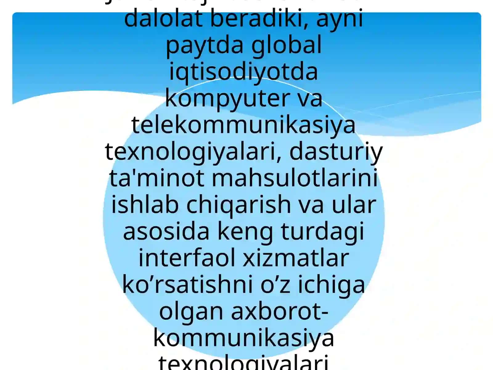 Axborot-kommunikatsiya texnologiyalari va tizimlari faniga kirish 3