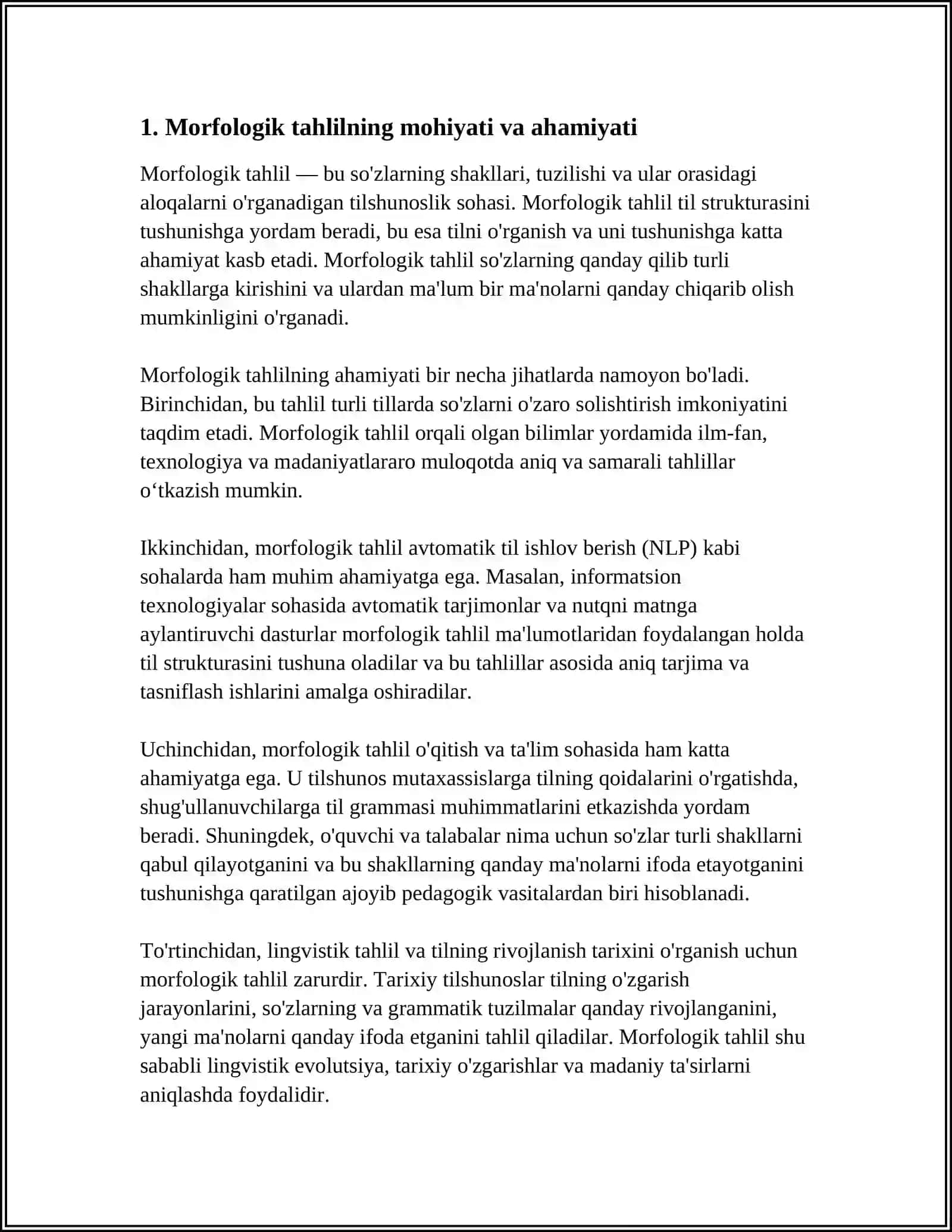 BOSHLANĢICH SINF ÕQUVCHILARINI MORFOLOGIK TAHLILGA ÕRGATISH 3