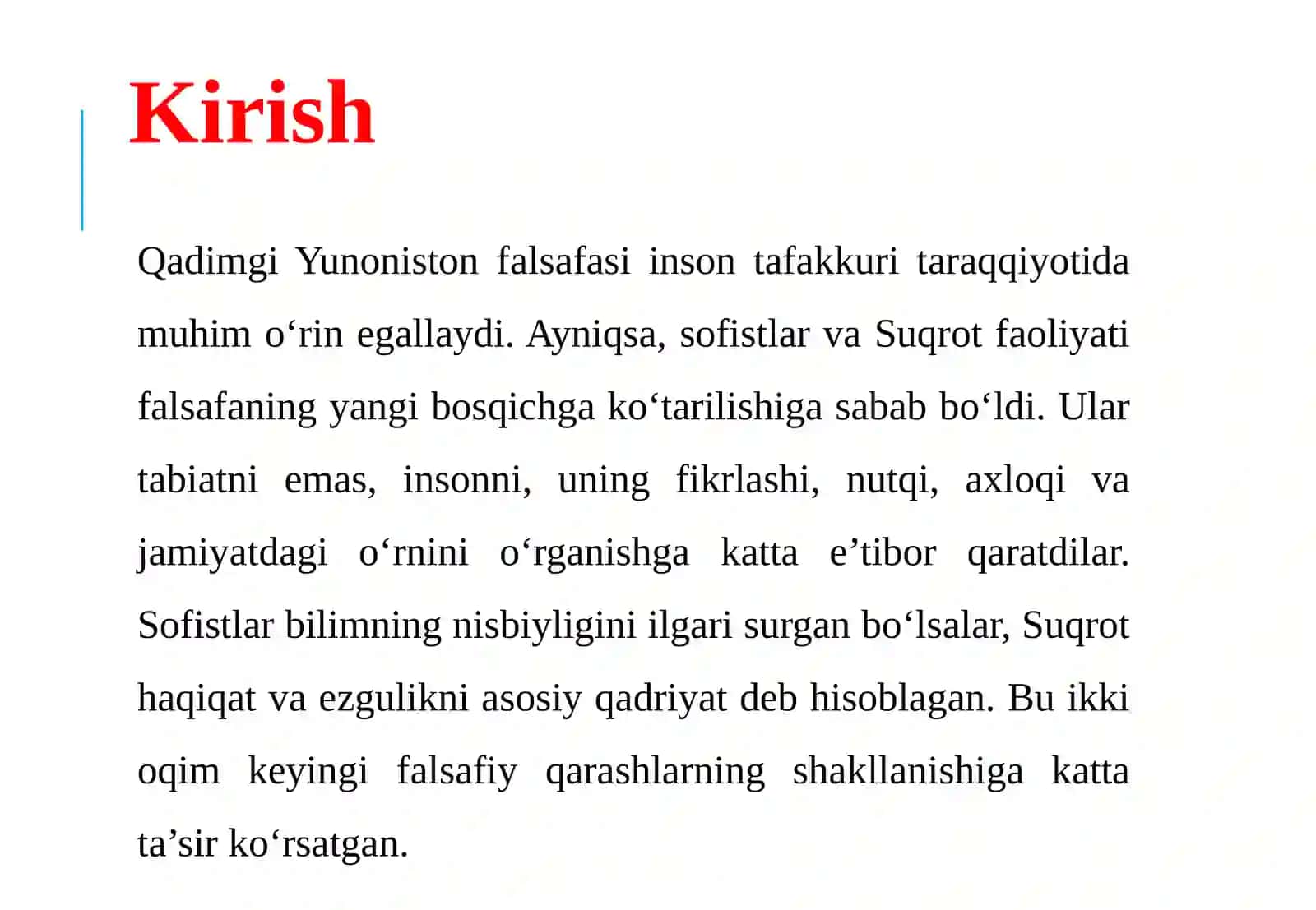 Sofistika va suqrot falsafasining muhim jihatlari 3