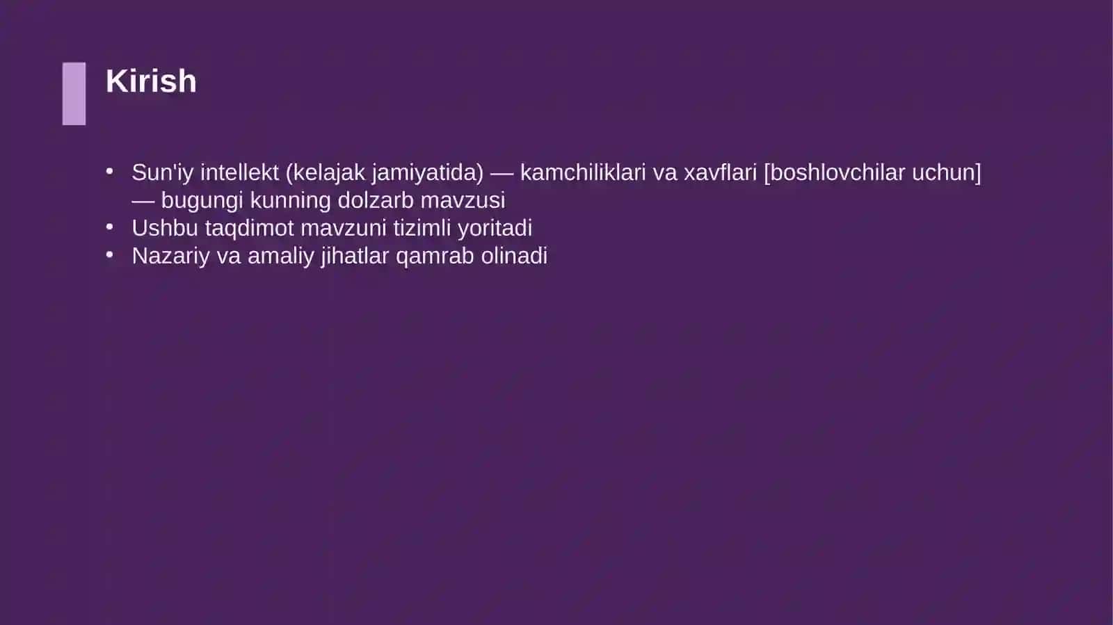 Sun'iy intellekt (kelajak jamiyatida) — kamchiliklari va xavflari [boshlovchilar uchun] 3
