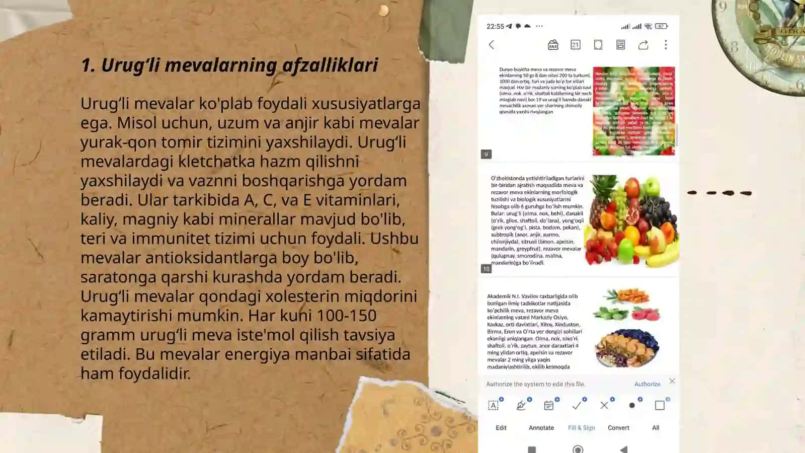 Urugʻli va danakli mevalar 3