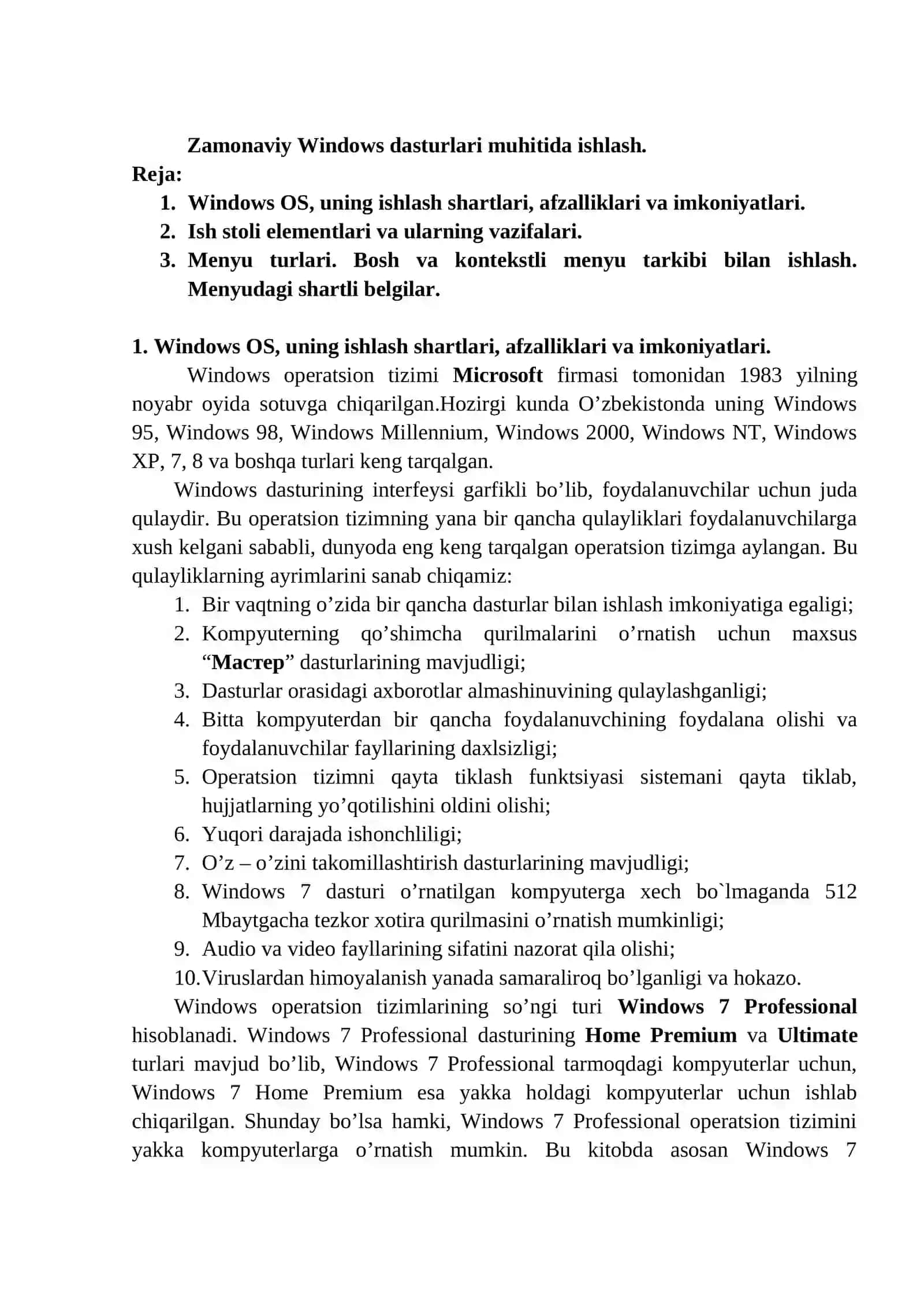 "Zamonaviy Windows Dasturlari" 3