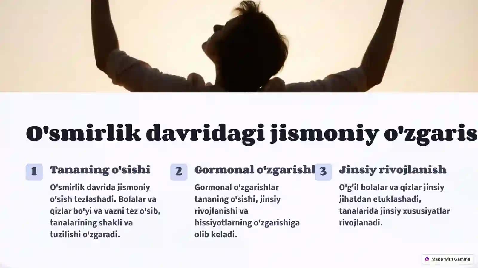 O'smirlik davri 3