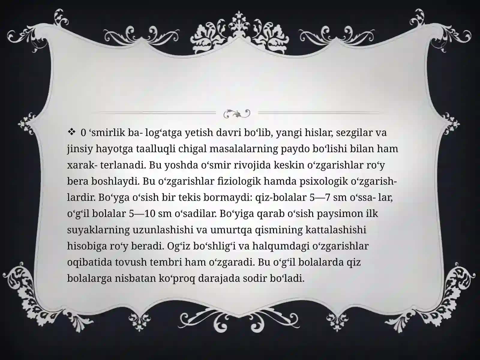 O’smirlikdavrining psixologik xususiyatlari 3