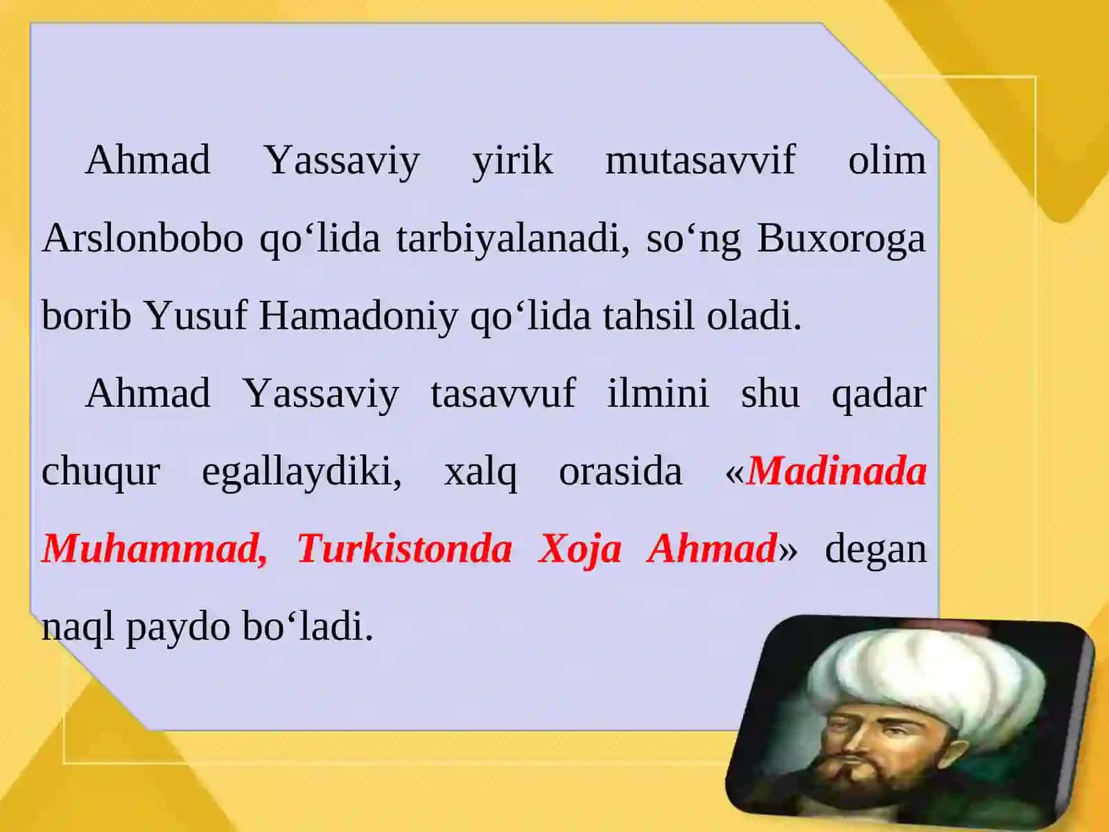AHMAD YASSAVIY 3
